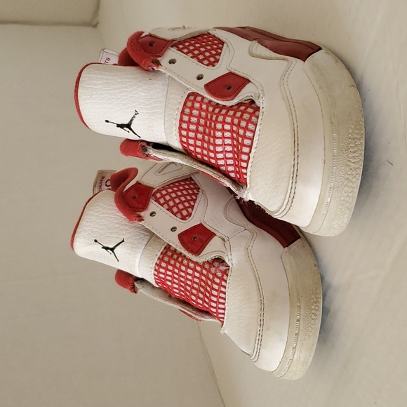 Nike Air Jordan 4 Sneakers High Tops Shoes Size Toddler 9C - Picture 5 of 13